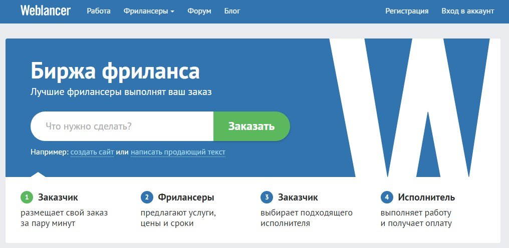 Биржа фриланса Веблансер (Weblancer)